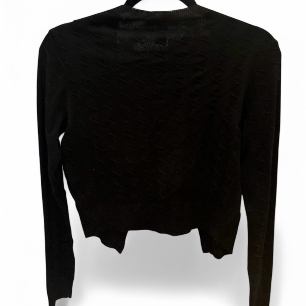 Semi-Cropped Ribbed Cardigan - Picture 6 of 6